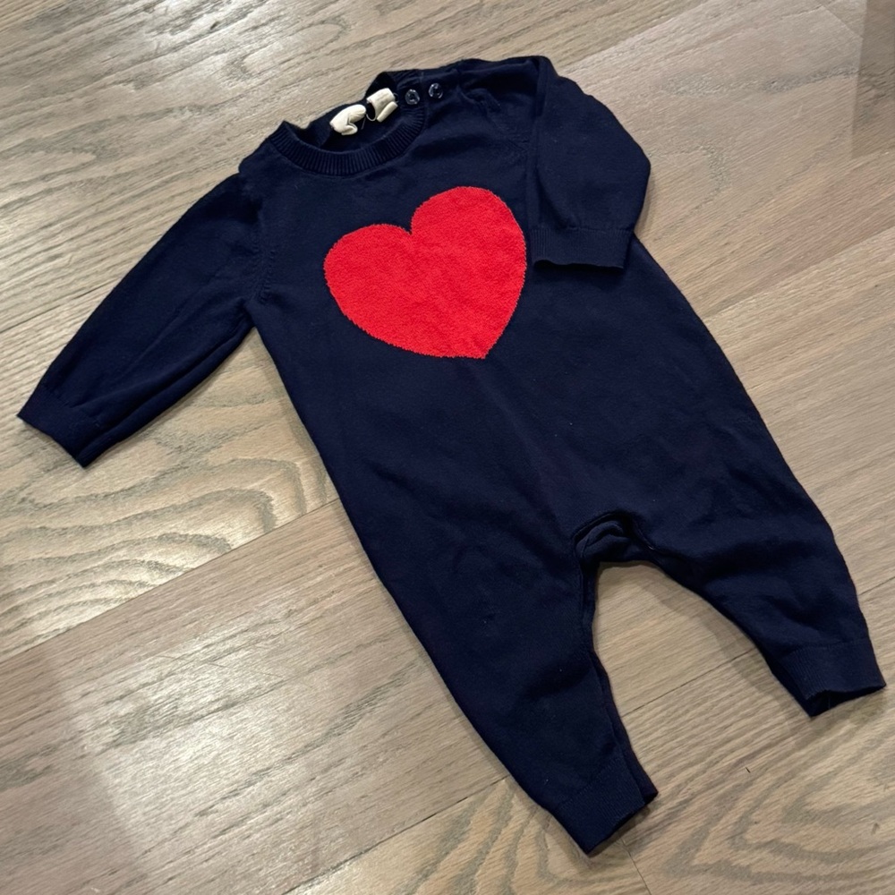 GAP Navy Jumpsuit with Red Heart